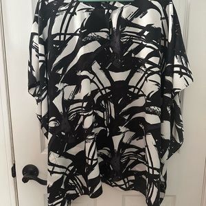 Vince Camuto Black & White Blouse 1X